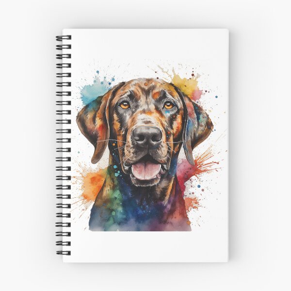 Artikelvorschau, Plott Hound Helle Aquarellmalerei entworfen und verkauft von Bug & Brush.