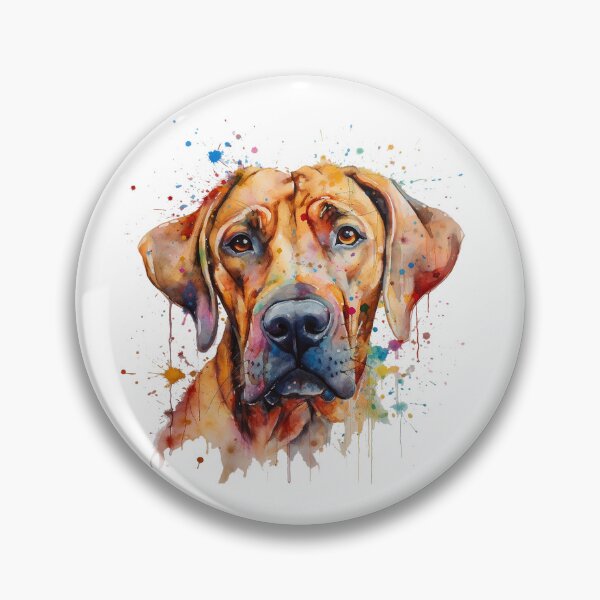 Item preview, Rhodesian Ridgeback Bright Watercolor Painting designed and sold by Bug & Brush.