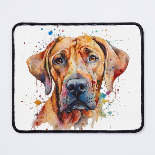 Item preview, Rhodesian Ridgeback Bright Watercolor Painting designed and sold by Bug & Brush.