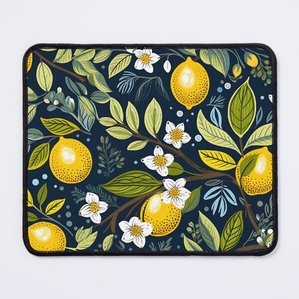 Item preview, Zesty Blossoms - Lemon Seamless Pattern with Flowers and Branches designed and sold by vadimcarazan.