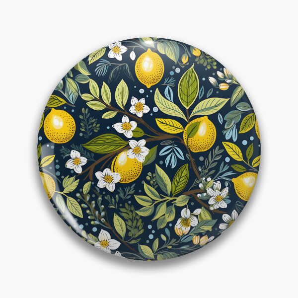 Item preview, Zesty Blossoms - Lemon Seamless Pattern with Flowers and Branches designed and sold by vadimcarazan.