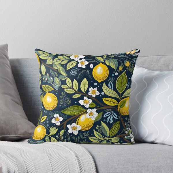 Item preview, Zesty Blossoms - Lemon Seamless Pattern with Flowers and Branches designed and sold by vadimcarazan.