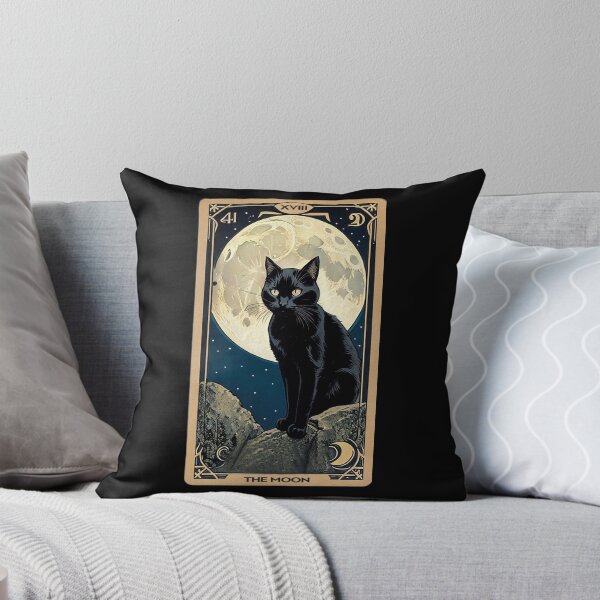 Item preview, the moon tarot card - black cat designed and sold by chicagocat80s.