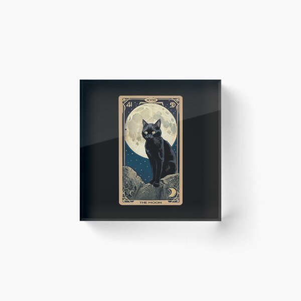 Item preview, the moon tarot card - black cat designed and sold by chicagocat80s.
