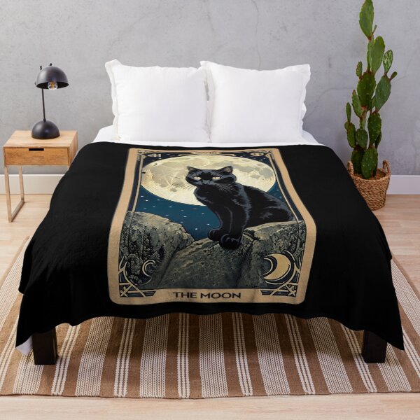 Item preview, the moon tarot card - black cat designed and sold by chicagocat80s.
