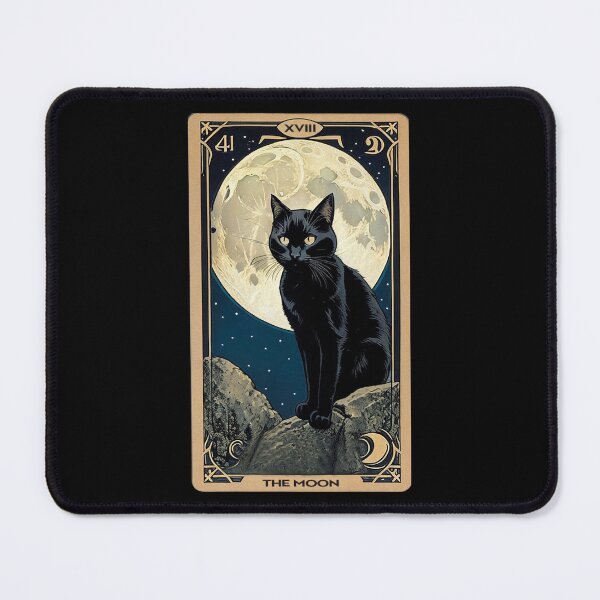 Item preview, the moon tarot card - black cat designed and sold by chicagocat80s.