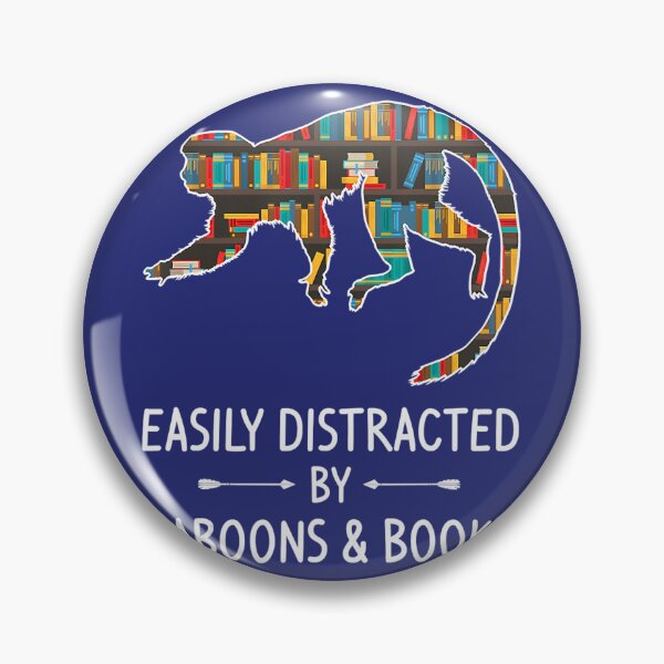 Item preview, Easily Distracted By Baboons _ Books Lover 	 Monkey    	 designed and sold by qxdoinsl43.