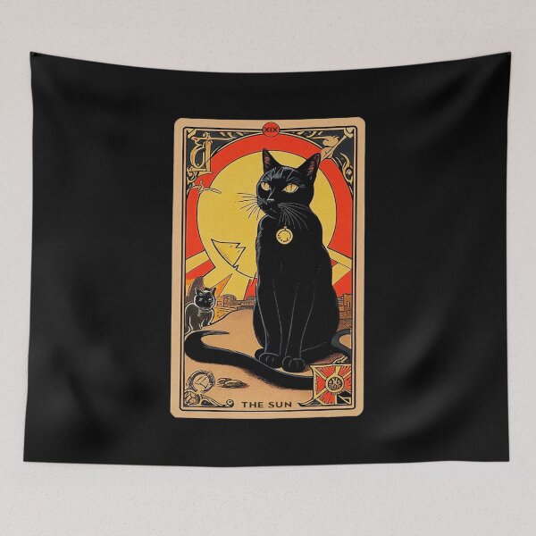 Item preview, the sun tarot card - black cat designed and sold by chicagocat80s.