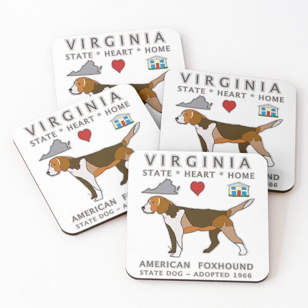 Item preview, Virginia - American Foxhound - State, Heart, Home - state symbols designed and sold by Colleen Macomber.