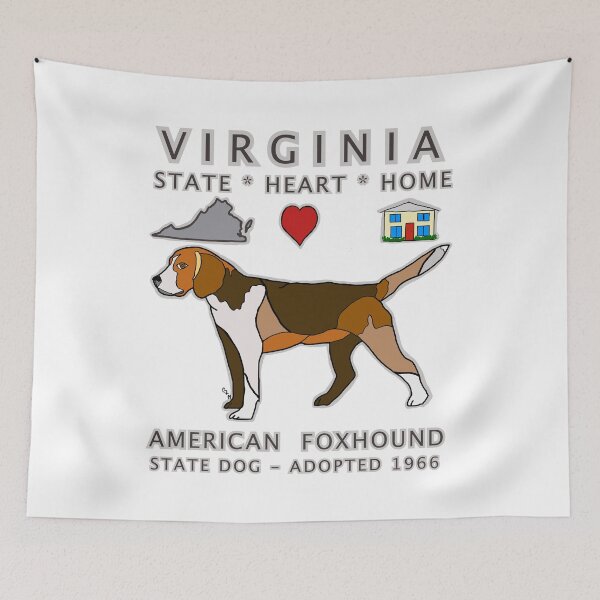 Item preview, Virginia - American Foxhound - State, Heart, Home - state symbols designed and sold by Colleen Macomber.