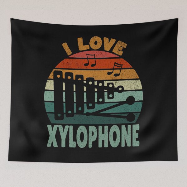 Item preview, I Love Xylophone - Vintage Sunset Silhouette Design designed and sold by Zandalus.