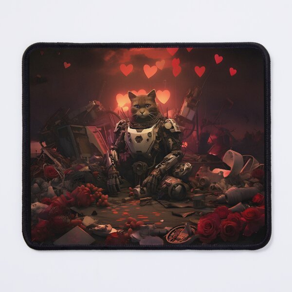 Item preview, Love, Cats, and Robots designed and sold by Justpurrs.