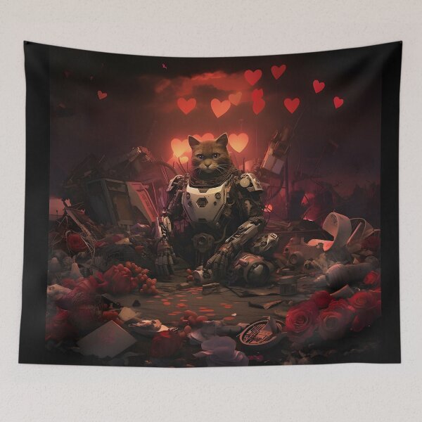 Item preview, Love, Cats, and Robots designed and sold by Justpurrs.