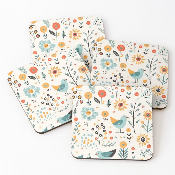 Item preview, Nature's Symphony - Seamless Pattern of Birds, Flowers, and Leaves designed and sold by vadimcarazan.