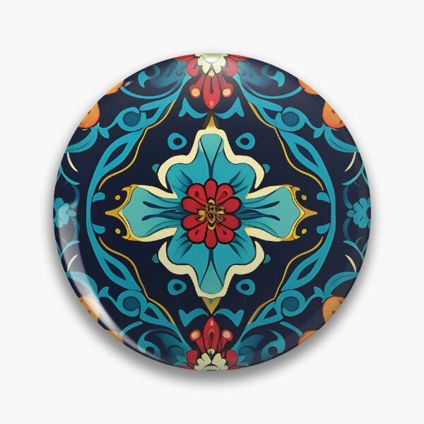 Artikelvorschau, Ottoman Palace Designs dunkelgrüne Blumenfliese entworfen und verkauft von Ottoman Palace Designs.