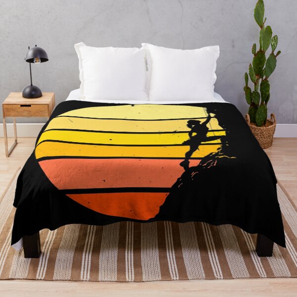 Item preview, The girl climbing steep rock - Vintage Sunrise designed and sold by Art Happens.