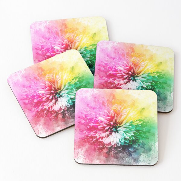 Item preview, Rainbow Abstract Flower Explosion,  designed and sold by DefintionArt.