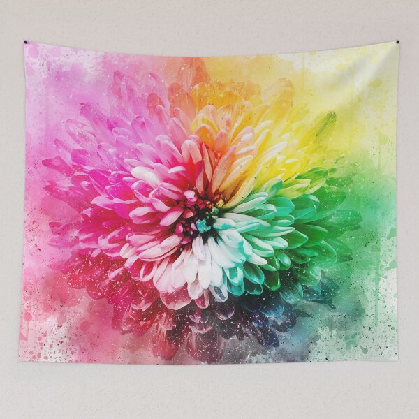 Item preview, Rainbow Abstract Flower Explosion,  designed and sold by DefintionArt.