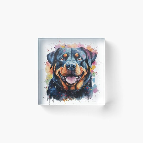 Artikelvorschau, Rottie / Rottweiler Helle Aquarellmalerei entworfen und verkauft von Bug & Brush.