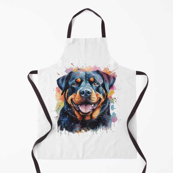Item preview, Rottie / Rottweiler Bright Watercolor Painting designed and sold by Bug & Brush.