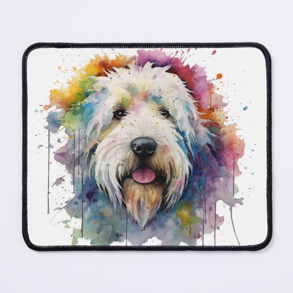 Item preview, English Sheepdog Bright Watercolor Painting  designed and sold by Bug & Brush.
