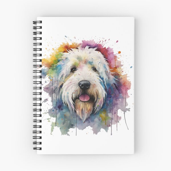 Artikelvorschau, Englischer Schäferhund Helle Aquarellmalerei entworfen und verkauft von Bug & Brush.