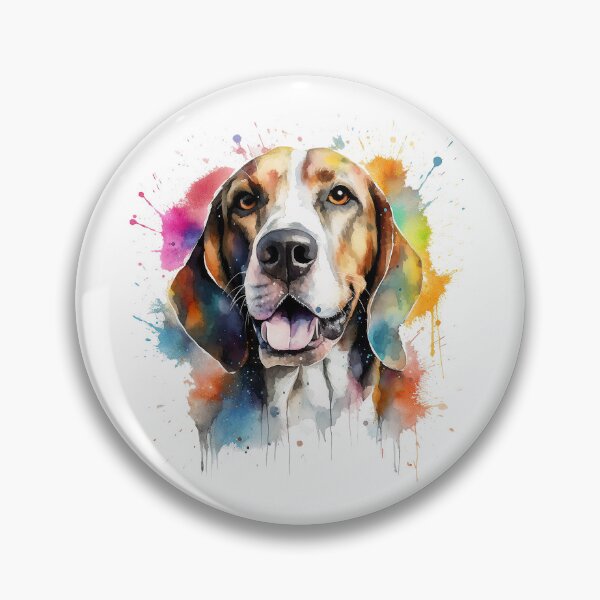 Item preview, TWC Treeing Walker Coonhound Watercolor Painting - Bright Watercolor Coon Hound designed and sold by Bug & Brush.
