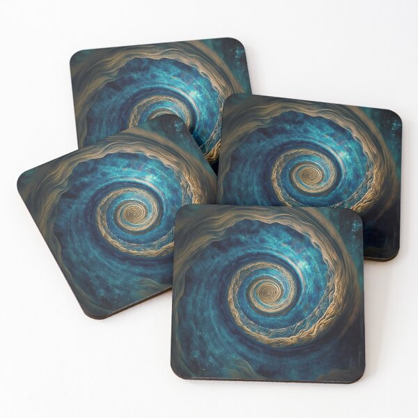 Item preview, spiral art in blue designed and sold by bysilvaart.