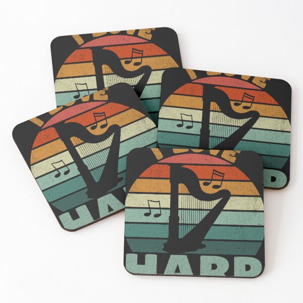 Item preview, I Love Harp - Vintage Sunset Silhouette Design designed and sold by Zandalus.
