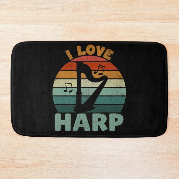 Item preview, I Love Harp - Vintage Sunset Silhouette Design designed and sold by Zandalus.