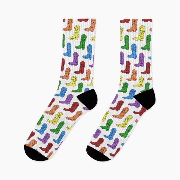 Item preview, Rainbow cowboy boots designed and sold by PeachPaisleyPro.