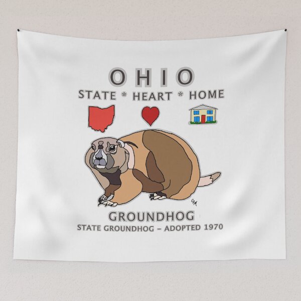 Item preview, Ohio - Groundhog - State, Heart, Home - State Symbols designed and sold by Colleen Macomber.