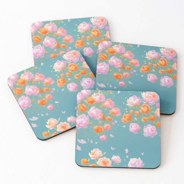 Item preview, Peonies in the wind pattern designed and sold by elearah1.
