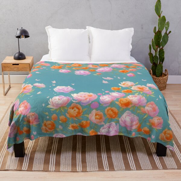 Item preview, Peonies in the wind pattern designed and sold by elearah1.