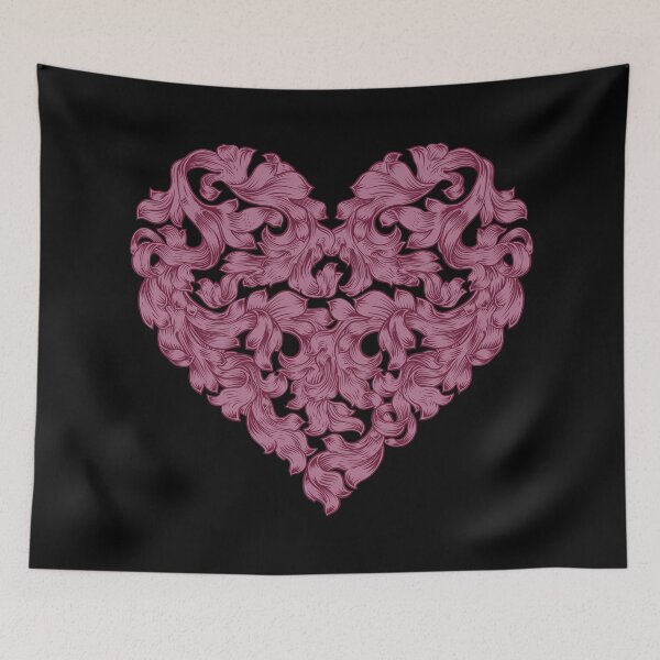 Item preview, Floral Scroll Valentine Heart designed and sold by RagdollGypzy.