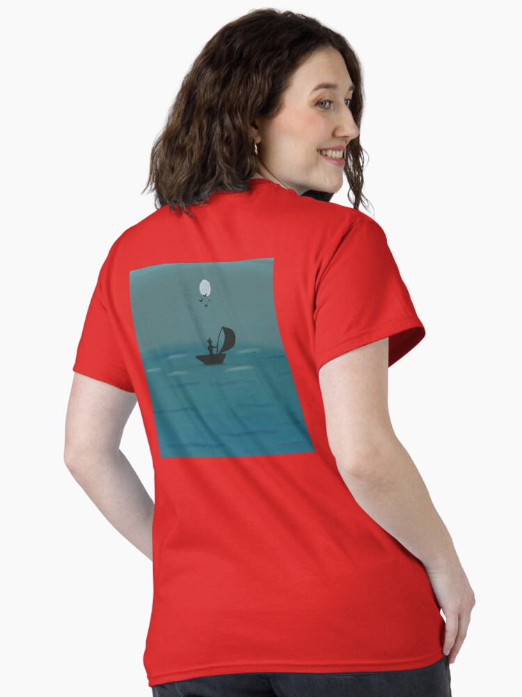 Thumbnail 2 of 7, Classic T-Shirt, Alone Sailor paintings by JiggsFashion designed and sold by JiggsFashion.