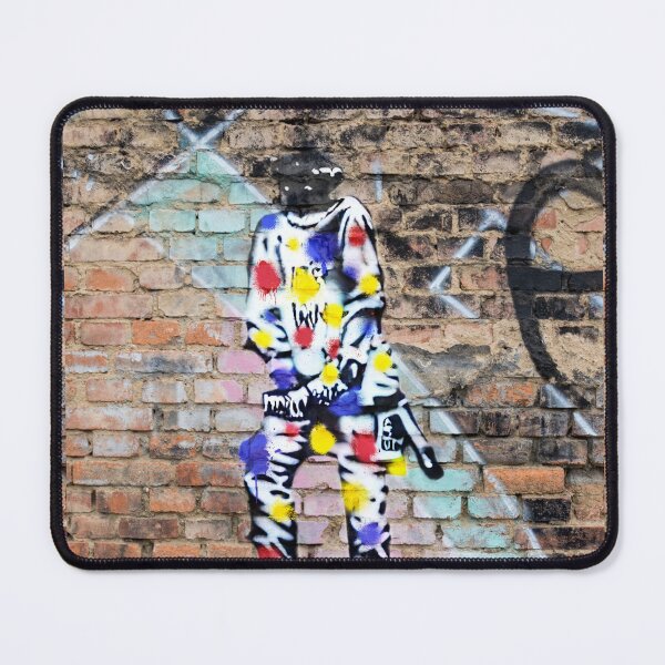 Item preview, Harlequin Trufffaldino Graffiti on Brick Way, Banksy Inspired designed and sold by Talia Felix.