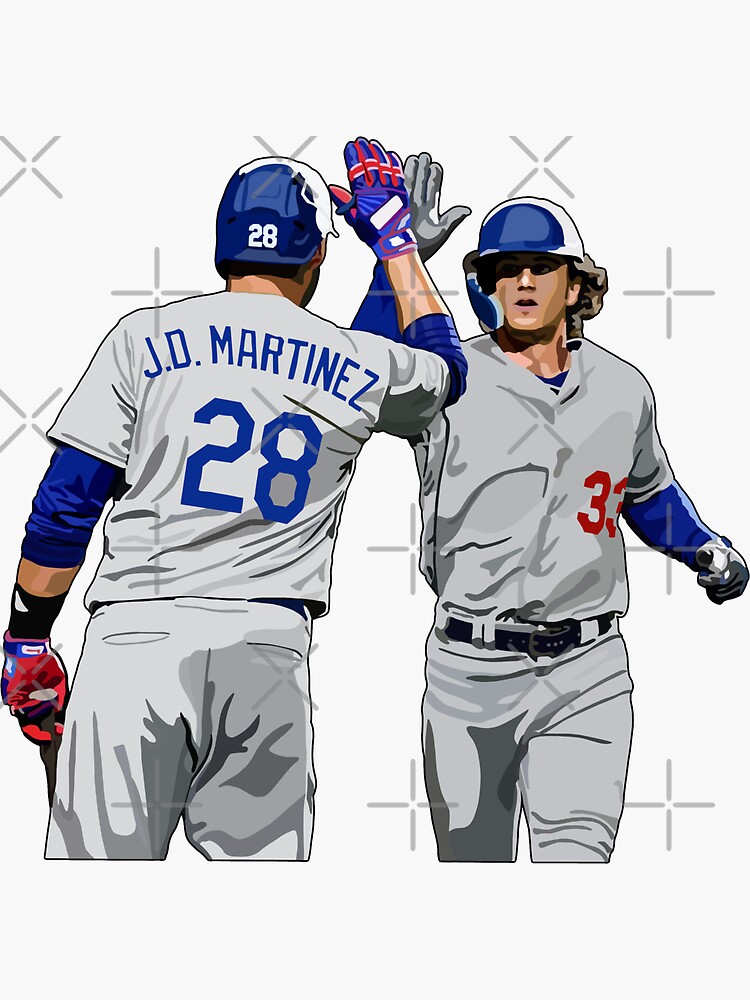 JD Martinez and James Outman LA Sticker for Sale by sockaholic13