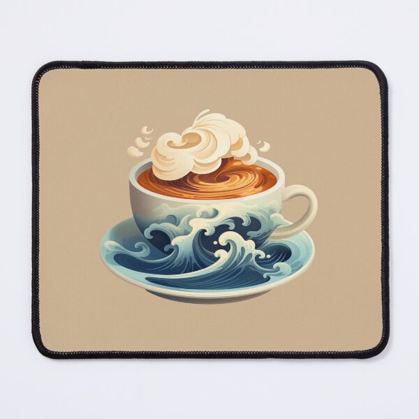 Item preview, Coffee cup with ocean waves designed and sold by bigmoments.