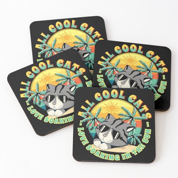 Item preview, Cool Cat Summer at the Beach Gift designed and sold by InkyGenies.