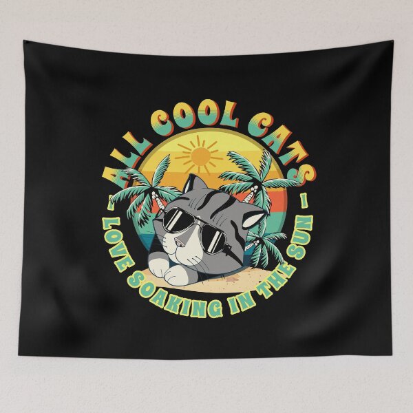 Item preview, Cool Cat Summer at the Beach Gift designed and sold by InkyGenies.