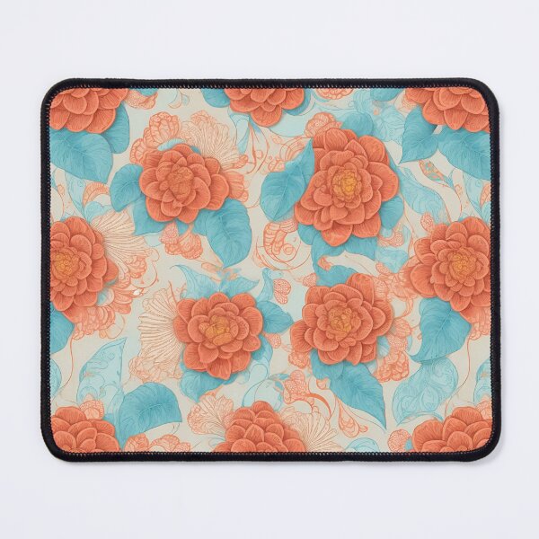 Item preview, Red Flowers Blue Leaves designed and sold by Islandadora.