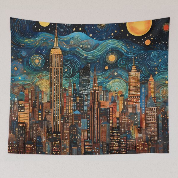 Item preview, New York by night : Aboriginal Art illustration designed and sold by DigitArtisan.
