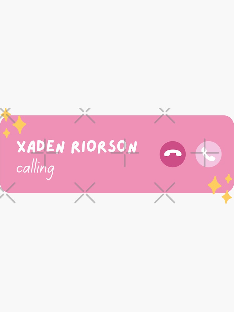 Thumbnail 3 of 3, Sticker, xaden riorson fourth wing calling - phone call designed and sold by catdiasart.