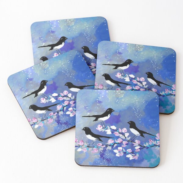 Item preview, Gray Blue and Purple Willie Wagtails designed and sold by CateJacobs.