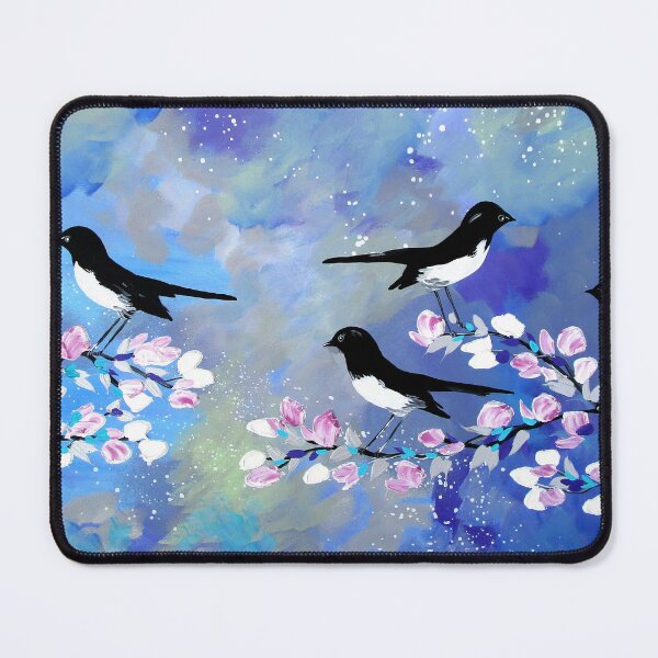 Item preview, Gray Blue and Purple Willie Wagtails designed and sold by CateJacobs.