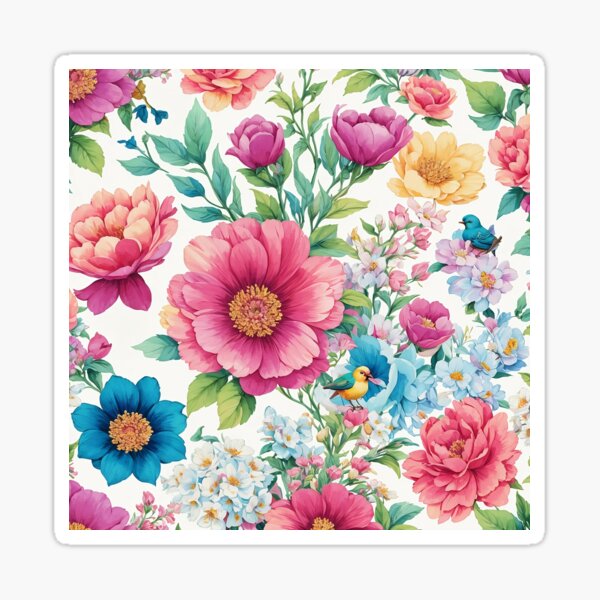 Item preview, Cute colorful flowers designed and sold by Neranchara.