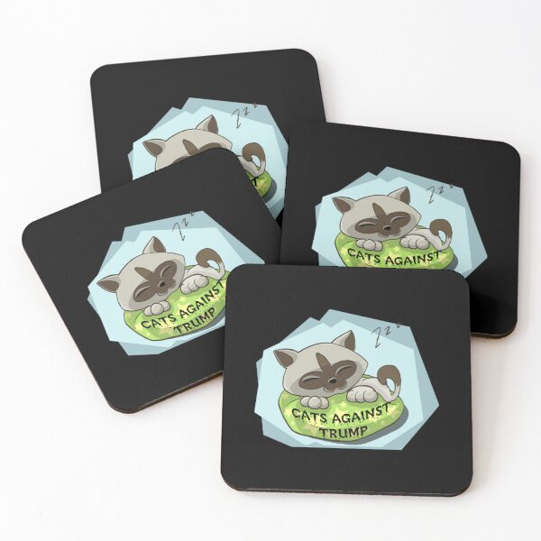 Item preview, CATS AGAINST TRUMP STICKERS AND T-SHIRTS  designed and sold by Nyome Afrique Art & Designs .