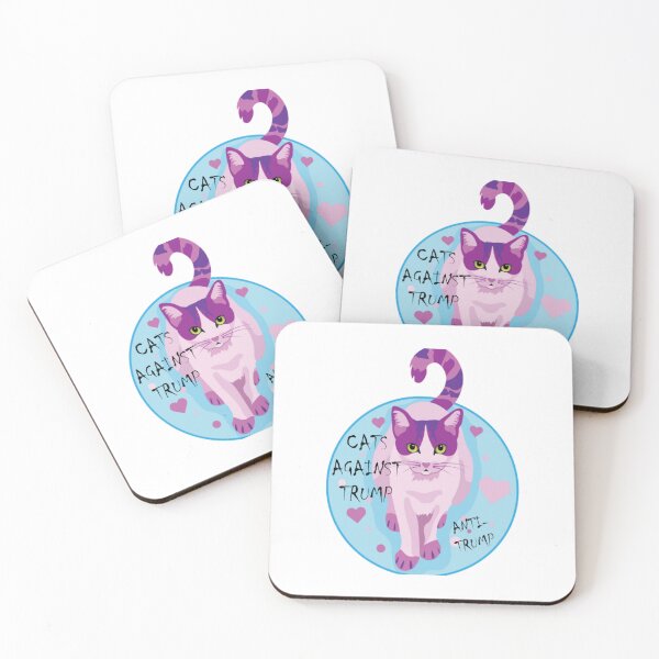 Item preview, CATS AGAINST TRUMP STICKERS designed and sold by Nyome Afrique Art & Designs .
