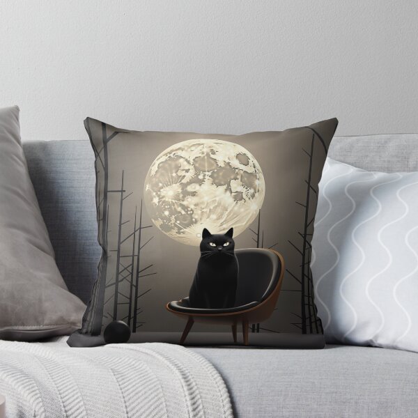 Item preview, Black cat in chair designed and sold by Lynnchabot.